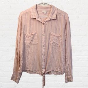 SO striped long sleeve button down shirt size XL M-145